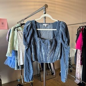 Wayf Velvet Corset Top